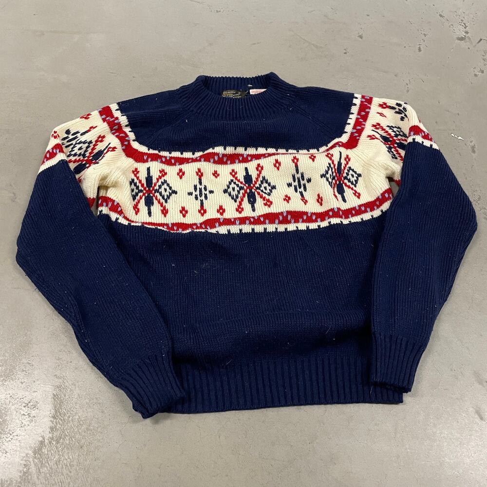 Vintage 70s JCpenney striped Nordic sweater